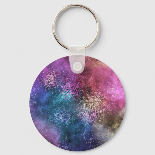 Die farbenfrohe Galaxie Schlüsselanhänger (Vorderseite)