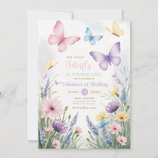 Die farbenfrohe Kleine Schmetterling verwandelt si Einladung