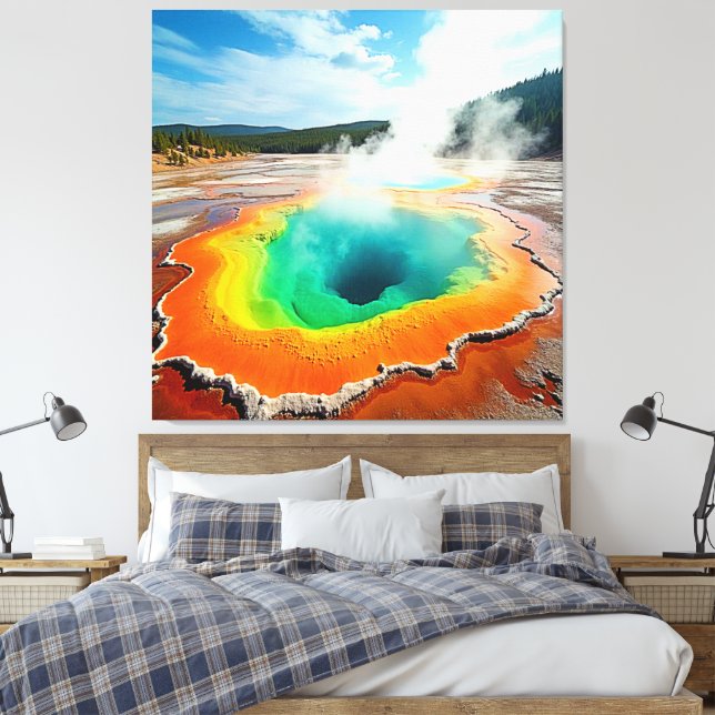 Die farbenfrohe Kunst des heißen Frühlings Leinwanddruck (Insitu (Schlafzimmer))