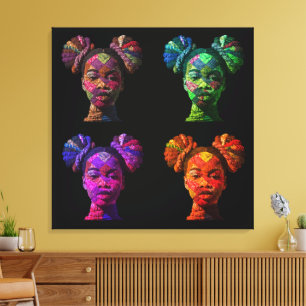 Die farbenfrohe Kunst des Quiltens feiern Leinwanddruck