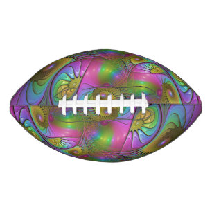 Die farbenfrohe, leuchtende, trippy-Abstrakte Frak Football
