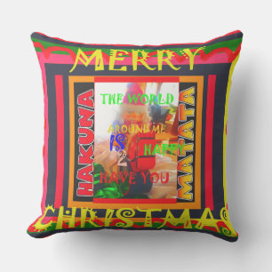 Die farbenfrohe Weihnachtsfeier der beststen Welt Kissen Für Draußen