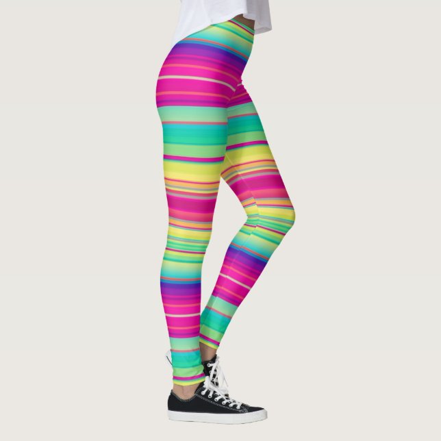 Die farbenfrohen Leggings des Running (Rechts)