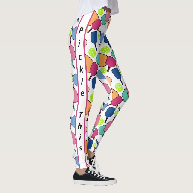 Die farbenfrohen Pickleball-Leggings Leggings (Rechts)