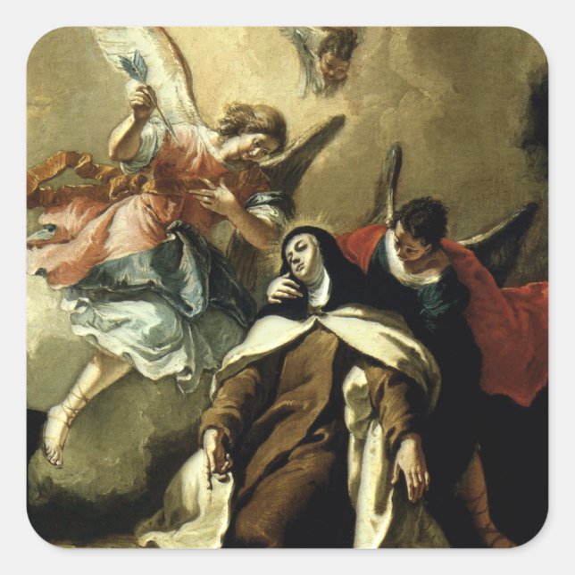 Die Faszination St. Therese - Fontebasso Quadratischer Aufkleber (Vorderseite)