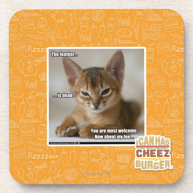 Die Feder ist tot Getränkeuntersetzer (Vorderseite)