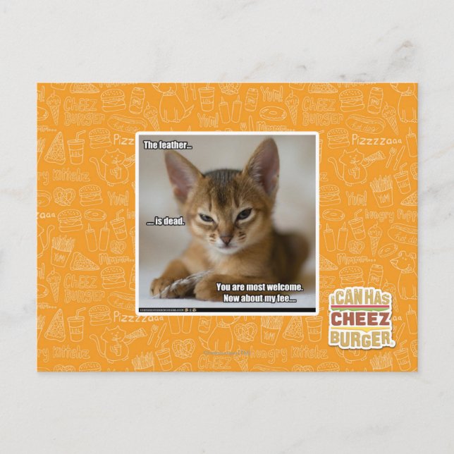 Die Feder ist tot. Postkarte (Vorderseite)