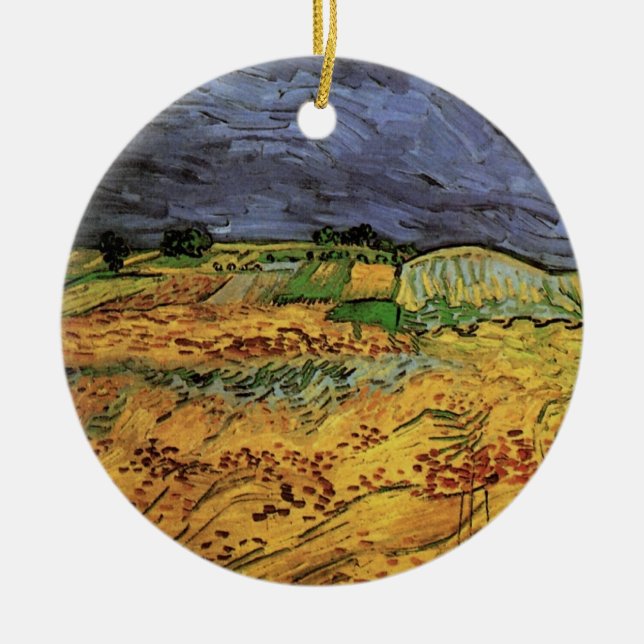 Die Felder von Vincent van Gogh Keramik Ornament (Vorne)
