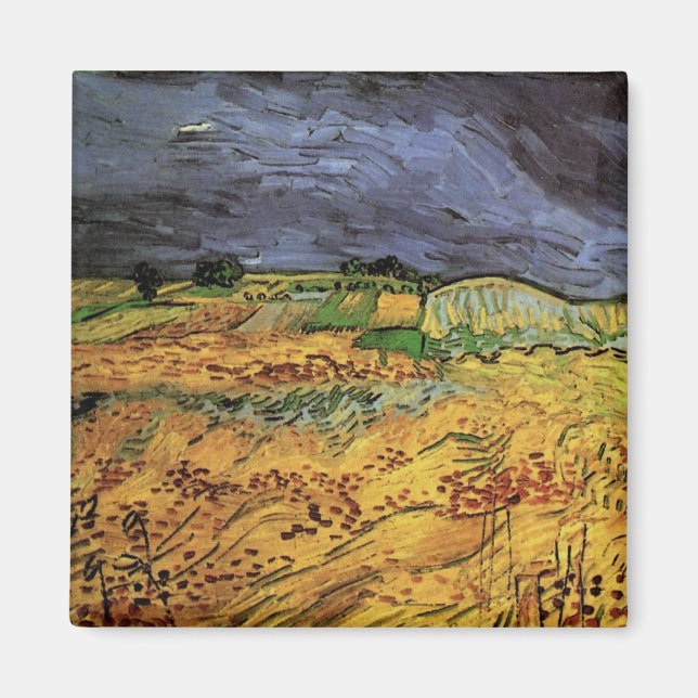 Die Felder von Vincent van Gogh Magnet (Vorne)