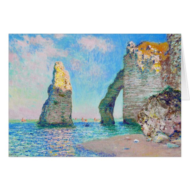 Die Felsen-Nadel und das Porte d'Aval Claude Monet (Vorderseite (Horizontal))