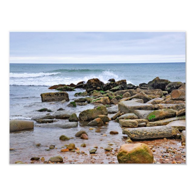 Die Felsstrände von Montauk, Long Island, NY Fotodruck (Vorne)