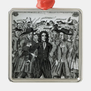 Die Festnahme des Richters Jeffreys 1689 Silbernes Ornament