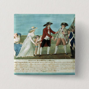 Die Festnahme von Louis XVI und seine Familie Button