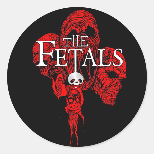 Die Fetals Zombie Logo-Aufkleber Runder Aufkleber (Vorderseite)