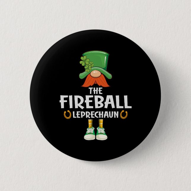 Die Feuer Leprechaun Saint Patrick's Day Party  Button (Vorderseite)