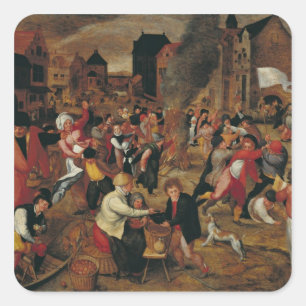 Die Feuer von St Martin Quadratischer Aufkleber