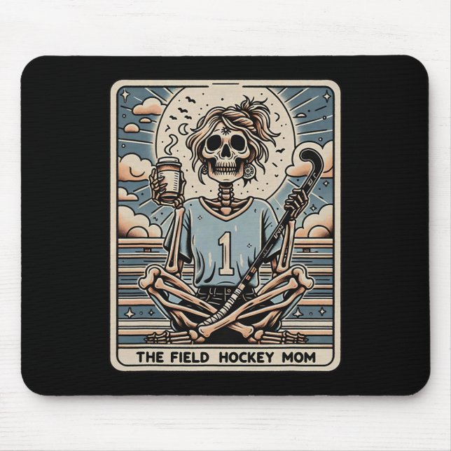 Die Field-Hockey-Mutter-Tarrot-Karte Mousepad (Vorne)