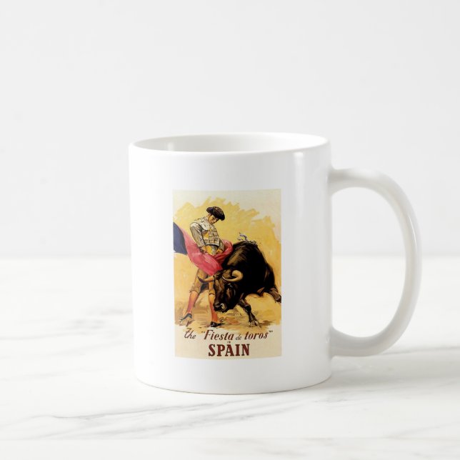 Die Fiesta De Toros In Spanien Kaffeetasse (Rechts)