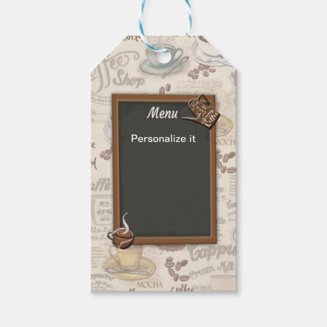 Die Fika Swedish Coffee shop Geschenktasten Geschenkanhänger (Vorderseite)