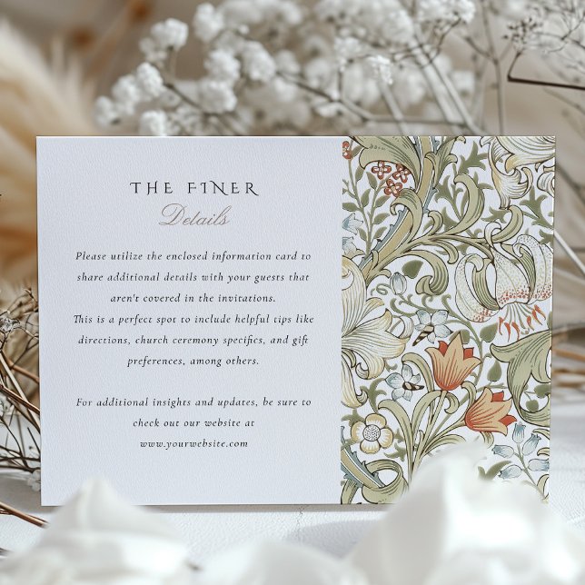 Die Finer Details Card Lilies William Morris Begleitkarte (Von Creator hochgeladen)