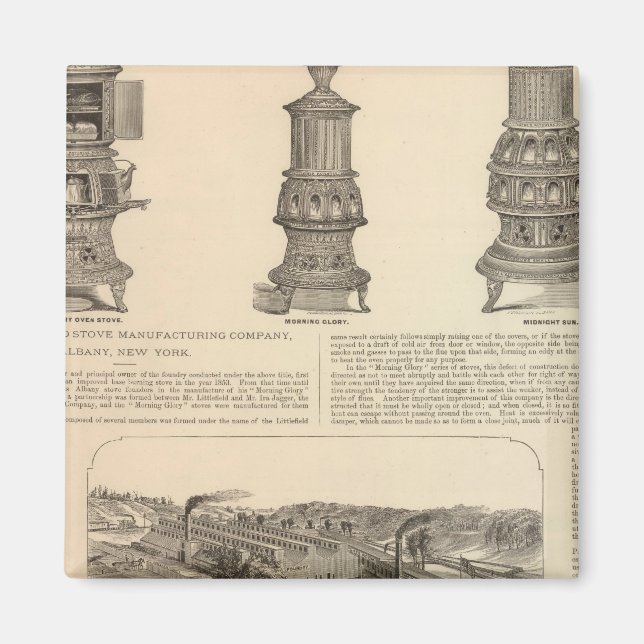 Die Firma Littlefield Stove Manufacturing Magnet (Vorne)