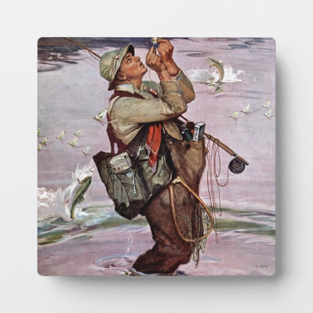 Die Fische springen Fotoplatte (Vorderseite)