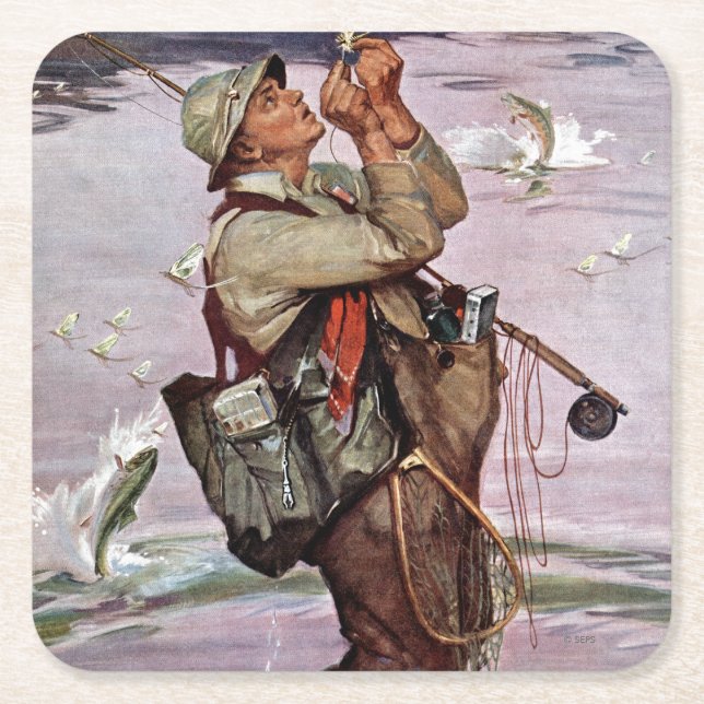 Die Fische springen Rechteckiger Pappuntersetzer (Vorderseite)