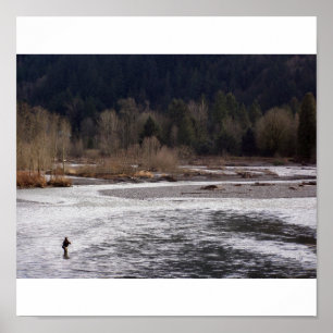 Die Fischerei in der Wildnis Poster