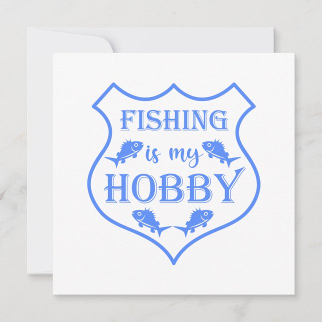 Die Fischerei ist mein Hobby-Schild-Zitat auf Wapp Einladung (Vorderseite)