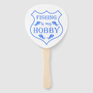 Die Fischerei ist mein Hobby-Schild-Zitat auf Wapp Fächer
