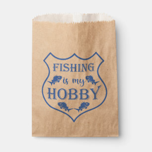 Die Fischerei ist mein Hobby-Schild-Zitat auf Wapp Geschenktütchen