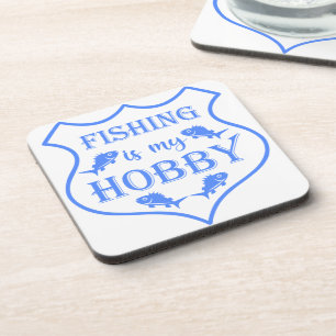 Die Fischerei ist mein Hobby-Schild-Zitat auf Wapp Getränkeuntersetzer