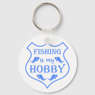 Die Fischerei ist mein Hobby-Schild-Zitat auf Wapp Schlüsselanhänger