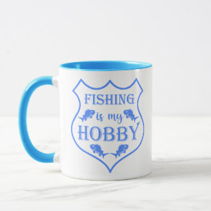 Die Fischerei ist mein Hobby-Schild-Zitat auf Wapp Tasse