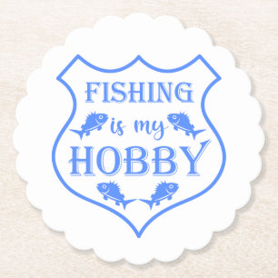 Die Fischerei ist mein Hobby-Schild-Zitat auf Wapp Untersetzer