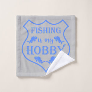 Die Fischerei ist mein Hobby-Schild-Zitat auf Wapp Waschlappen