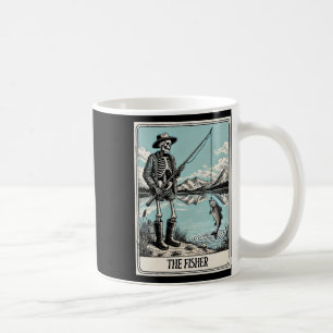 Die Fisher Skeleton Tarotkarte für Angelfreunde Kaffeetasse