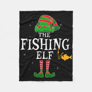 Die Fishing Elf Group Matching Family Weihnachten Fleecedecke