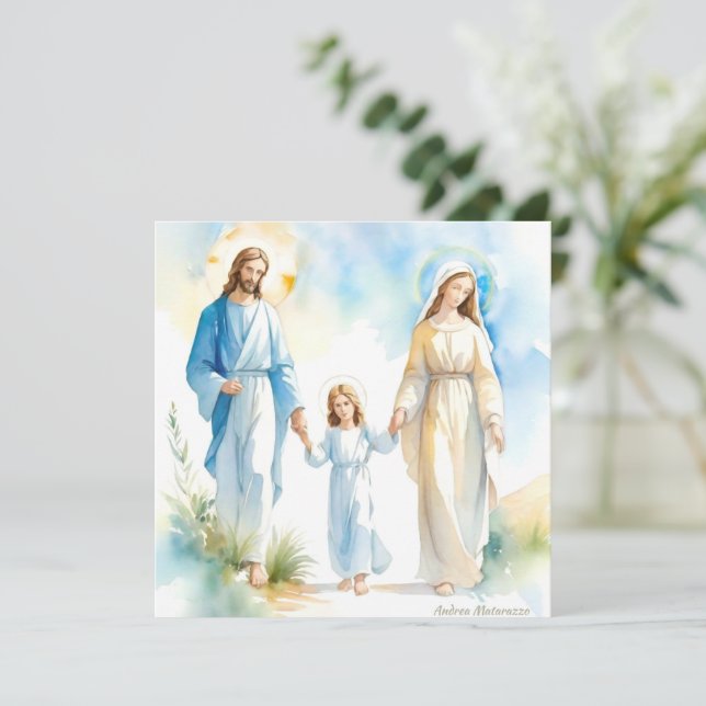 Die Flachkarte der Heiligen Familie (Stehend Vorderseite)