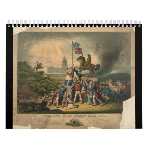 Die Flagge anheben im Mai 1861 durch Louis N. Kalender