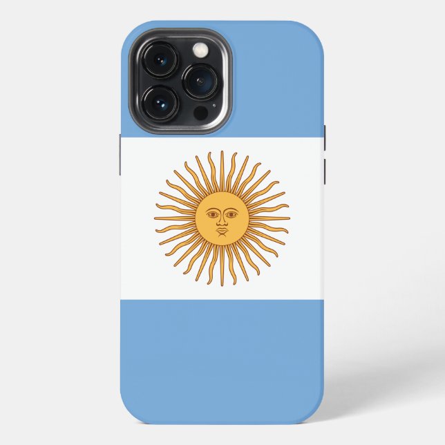Die Flagge Argentiniens iPhone 13 Pro Max Hülle (Rückseite)