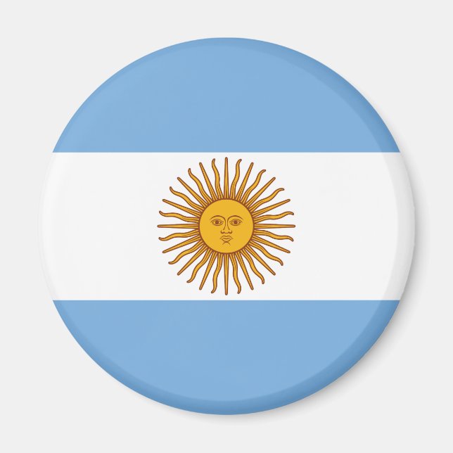 Die Flagge Argentiniens Magnet (Vorne)