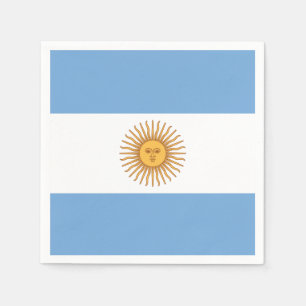 Die Flagge Argentiniens mit Sonne vom Mai Serviette
