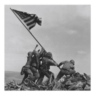 Die Flagge auf Iwo Jima hissen Poster