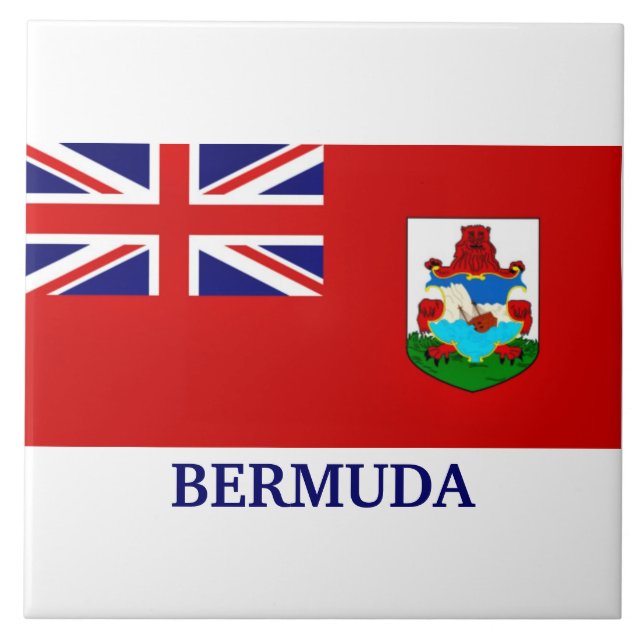 Die Flagge Bermudas, gekennzeichnet, Fliese (Vorderseite)