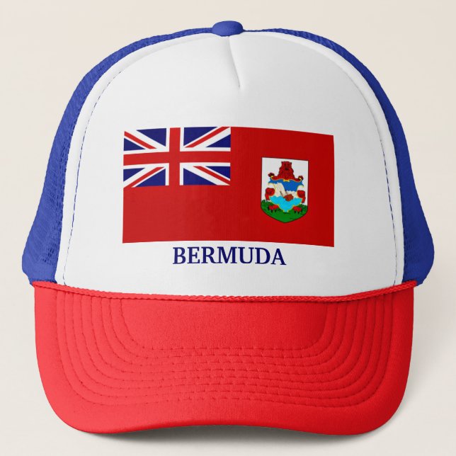 Die Flagge Bermudas, gekennzeichnet Truckerkappe (Vorderseite)