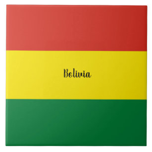 Die Flagge Boliviens, gekennzeichnet, Fliese
