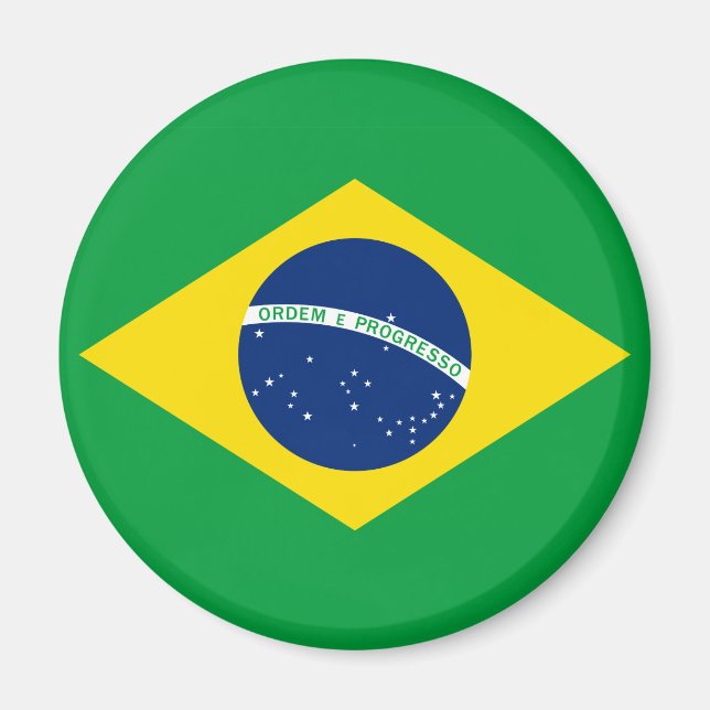 Die Flagge Brasiliens Magnet (Vorne)