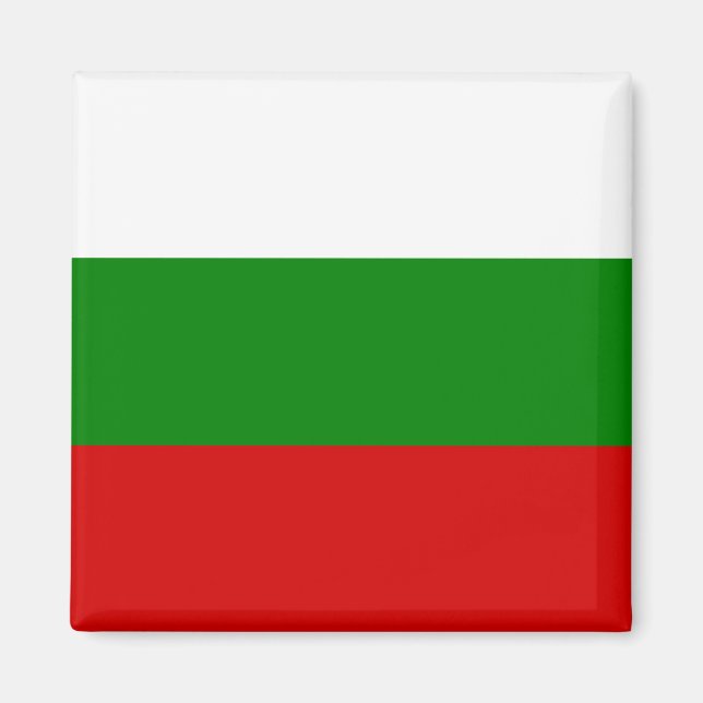 Die Flagge Bulgariens Magnet (Vorne)