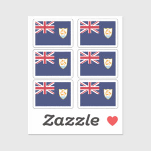 Die Flagge der Anguilla Collection Packung von 6 Aufkleber